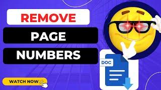 How to Remove Page Numbers in Google Docs