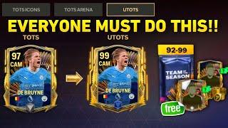 FREE 99 OVR UTOTS !! THINGS TO DO IN TOTS EVENT FC MOBILE 24 | 92/99 TOTS PACK FC MOBILE!