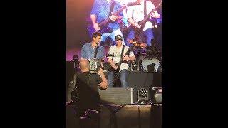 Mark Parrish plays guitar on Stage with Nickelback at Treasure Island