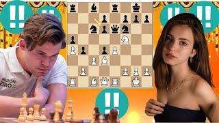 Super cute chess set game 41, Magnus Carlsen vs Anna Cramling