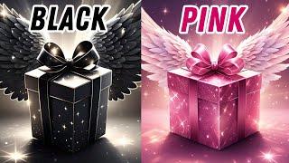 Choose your gift 2 gift box challenge BLACK & PINK  #gift #chooseyourgift #goodvsbad #box