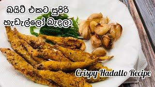 බයිට් එකට සුපිරි හැඩැල්ලෝ බැදලා | Fried Hadallo Recipe Malu badala | Bait warga bait recipe hadallo