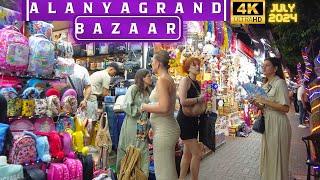 ALANYA GRAND BAZAAR 2024 ALANYA STREET ALANYA ANTALYA TURKEY ANTALYA MARKET TURKEY TRİP 4K VIDEO