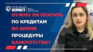 Нужно ли платить по кредитам  по время процедуры банкротства