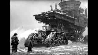 SynthSaga SciFi:  Early 20th Giant Agricultural machinery, parallel dimension