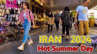 IRAN 2024 - Walking tour in the center of Tehran on a hot summer day - Vlog 4K