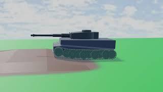 Low poly Tiger 1 tank test drive.