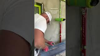 Откос на фасаде , отделка откосов #фасадныеработы #ремонт #штукатур
