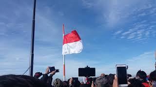 Upacara di puncak gunung andong 17 Agustus 2017