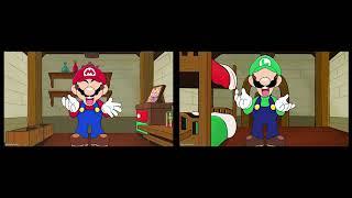 POV: You have an argument with Mario/Luigi split screen comparison