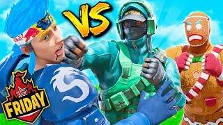 I beat Ninja while carrying Lazarbeam.. (Friday Fortnite)