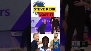 Steve Kerr looks frustrated with the whole season