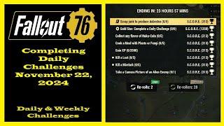 Completing Daily Challenges For November 22, 2024 - Fallout 76 Daily Challenge Guide