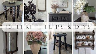 10 Thrift Flips & DIYS / High End Style Home Decor on a Budget / EASY Home Decor Thrift Makeovers