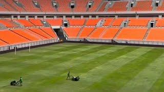 MULAI BERSOLEK!!! RUMPUT JIS PERLAHAN MULAI CANTIK, SIAP DIPAKAI PERSIJA, UPDATE STADION JIS