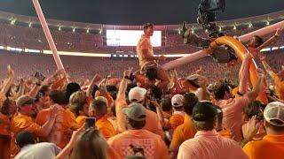 CHAOS: Tennessee fans rush field, tear down goalpost after beating Alabama