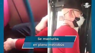 Usuaria graba a sujeto masturbándose junto a ella en el Metrobús