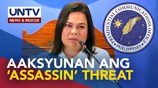 Pahayag ni VP Sara ukol sa ‘assassin’, ituturing na active threat sa buhay ni Pang. Marcos Jr. – PCO