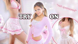 LINGERIE, MINI SKIRT, BARBIE  holly try on haul