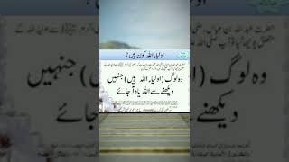 Aulia Allah Kon Hain | Hadees Sharif | Hadees e Kisa | Hadees Shorts