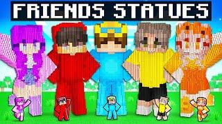 Nico vs FRIENDS STATUE House Battle In Minecraft!