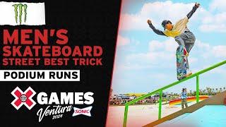 Monster Energy Men’s Skateboard Street Best Trick: Top 3 Runs | X Games Ventura 2024