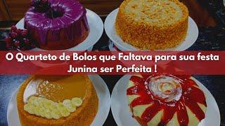 O Quarteto de Bolos que Faltava para sua festa Junina ser Perfeita !