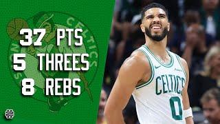 Jayson Tatum 37 pts 5 threes 8 rebs vs Pacers 24/25 season