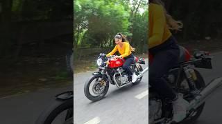 Girl riding bike continental gt 650