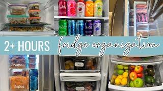 2+ HOURS OF FRIDGE & FREEZER ORGANIZATION // Organizing Marathon + How to Organize Any Fridge