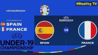 Футбол. Испания - Франция. Чемпионат Европы среди мужчин U-19. Spain - France.