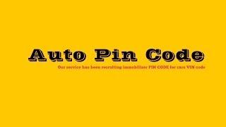 Auto pin code vin to pin