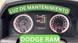 Dodge ram oil life reset luz de mantenimiento