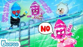 Stop, It's Fake Bride! Real Bride Crayon Is Hidden Under the Swimming Pool | Bearee Kids Show