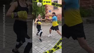   She's SO GOOD at fighting and football!   #boxing #boxingtraining #female #fighter