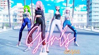 [MMD] Miku.Haku.Luka.Gumi - aespa 에스파 'Girls' + MODELS DL