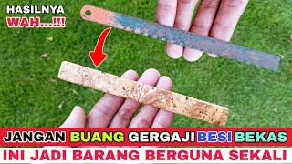 pisau cantikcara membuat pisau dari gergaji besi bekas super tajam @bangsyam22