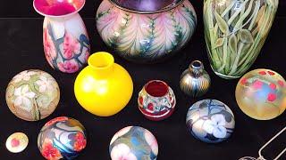 WONDERFUL WORLD OF VINTAGE GLASS: paperweights, vases, jewelry BY LOTTON, ORIENT & FLUME #collection