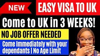 Relocate  to the UK in 3 Weeks with Your Dependants | No Age Limit