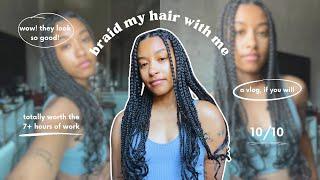 braid my hair with me vlog | leah lengel