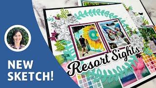 Using Bright Colors on a Scrapbook Layout