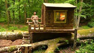 Off-grid Viking House in the Forest -Building a Wood Cabin - Part 2