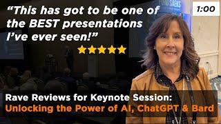 Audiences Are Raving About Unlocking the Power of AI, ChatGPT & Bard Keynote with Ford Saeks