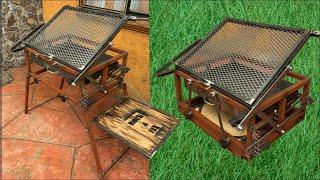 Como hacer un Asador Giratorio Plegable | How to make a BBQ rotating grill