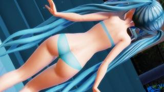 【MMD】Bikini Miku Dance - Drop Pop Candy (Rin & Luka cover)