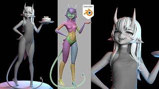 Anime character sculpt - Blender 4.3