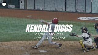 OF/DH Kendall Diggs, Arkansas - 2/23/24-2/25/24