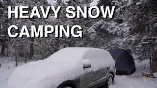 Heavy Snowfall Camping