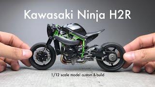 Building Tamiya 1/12 Kawasaki Ninja H2R Scale Model Custom