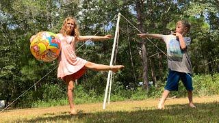 Volleyball with my brother: Adaline gymnastics